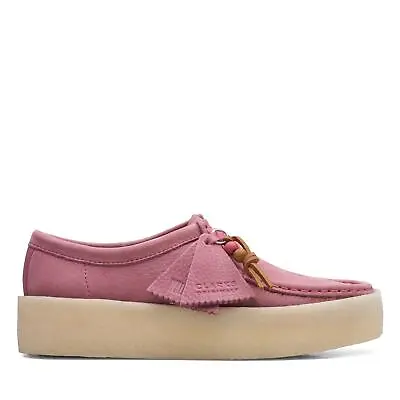 Clarks Originals Womens Wallabee Moccasin Cup Pink Leather Casual  Shoes • $74.99