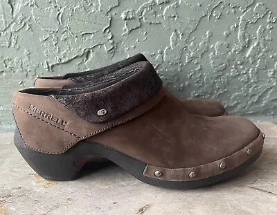 Merrell Womens Luxe Wrap Brown Clog Style Shoe Sz 7 Distressed Look. • $17.50