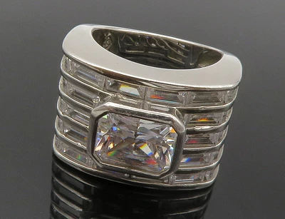 $59.93 • Buy JOSE HESS 925 Silver - Sparkling Cubic Zirconia Cocktail Ring Sz 5 - RG13480