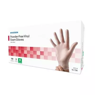 McKesson 14136 Powder Free Vinyl Exam Gloves Medium - 150 Count • $5