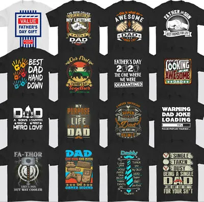 DAD T-SHIRT Father's Day Daddy Gift For Him Present Mens Printed TopTee • £12.99