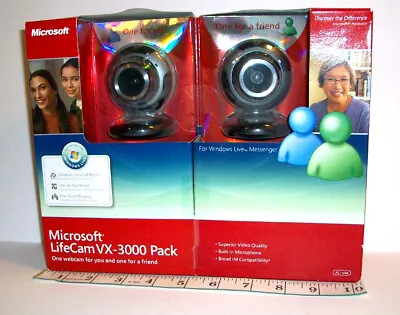 Microsoft LifeCam VX-3000 Pack Two Web Cams For Windows Vista. New • $10