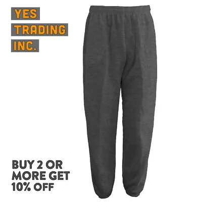 Mens Womens Unisex Plain Sweatpants 3 Pocket Casual Joggers Fleece Pants Gym • $15.50