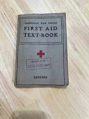 Vintage 1940 Navy WW2 American Red Cross First Aid Text Book  War Gases Insert  • $80