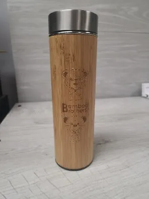 Natural Bamboo Travel Mug Stainless Steel Tea Infuser Thermos NWOT  • $7.50