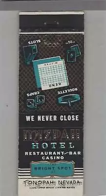 Matchbook Cover - Nevada Mizpah Hotel Restaurant Bar & Casino Tonopah NV • $14.95