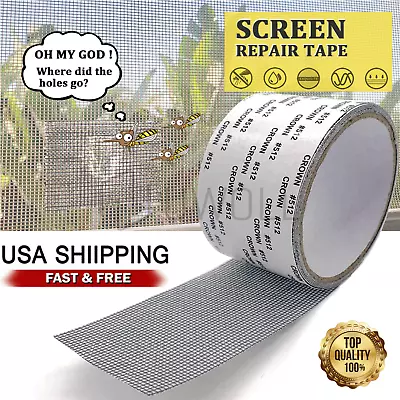 Screen Patch Repair Kit Window Repair Tape Fiberglass Covering Mesh Tool 5*200cm • $5.99