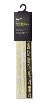 Nike Reflective Hazard Print Strip Headbands 3 Pack N0002755912 White/Black/Gold • $25.65