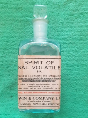 £10 • Buy Square Section Medicine Bottle With Original Labels And Ground Glass Stopper .