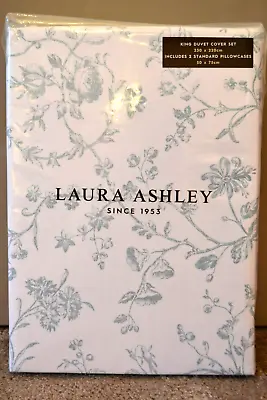 Next Laura Ashley King Size Aria Eucalyptus Duvet Cover Bedset T25 New • £67