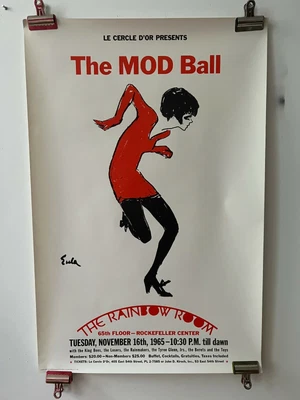 $300 • Buy 1965 Joe Eula MOD Ball Rainbow Room NYC Iconic Swingin' 60's Go-Go  WoW !!!!!!!!