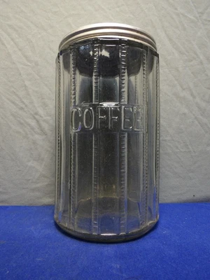 $29.99 • Buy Vintage Hoosier Cabinet Embossed Zipper Coffee Canister Jar 7.5” X 4” 