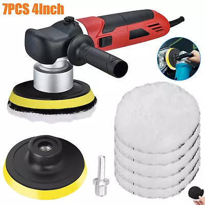 7in1 4inch Car Polishing Buffing Pads Drill Sponge Kit Set Waxing Foam Polisher • $9.48