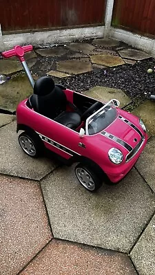 Kids Pink Mini Cooper Push Along Car/Buggy 10-48 Months • £25