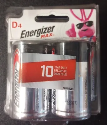 4 Pack Of D Energizer E95BP Batteries Exp 12/2031 • $10.99