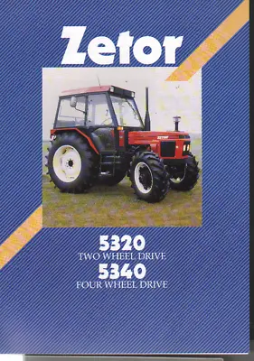 ZETOR 5320 And 5340 Tractors Brochure Leaflet • £6.50