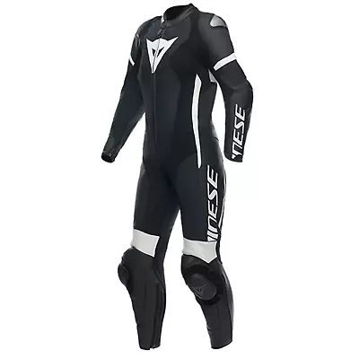 Dainese Grobnik Lady Leather 1 Piece Motorcycle Suit - Black/White (948) • $960.01