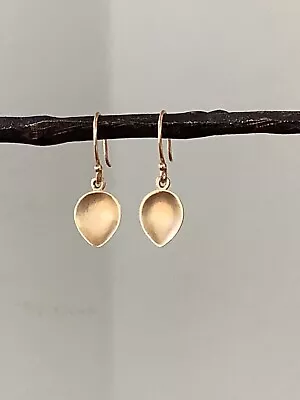 Me & Ro Lotus Petal Drop Earrings 10K Gold • $300