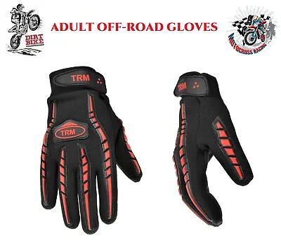 MX Adventure Enduro Dirt Motorcycle Off Road Trails ATV Quad Biking Gloves Red • £8.99