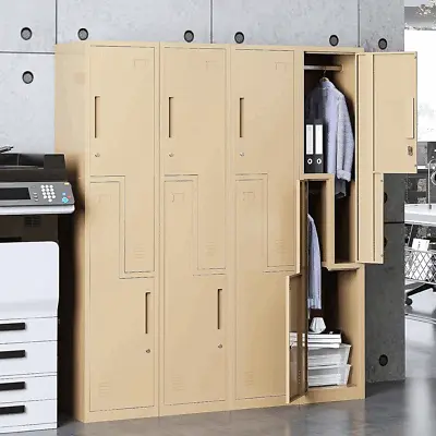Metal Locker With 2 Doors For Employees Storage Cabinet For Gym School Hospital • $119.99