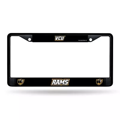 VCU Rams Virginia Commonwealth University Black Metal License Plate Frame • $19.99