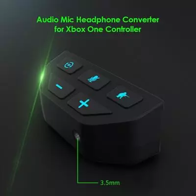 Stereo Headset Adapter Mic Headphone Converter For Microsoft Xbox One Controller • £5.06