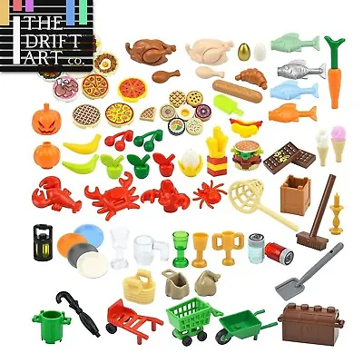 City Food Fish Apple Hot Dog Cake Pizza Accessories For Lego Building Block Sets • £6.80