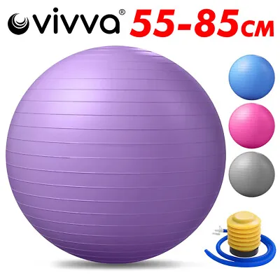 $23.85 • Buy VIVVA Yoga Ball Home Exercise Gym Pilates Fitness Swiss Ball 55 65 75 85cm