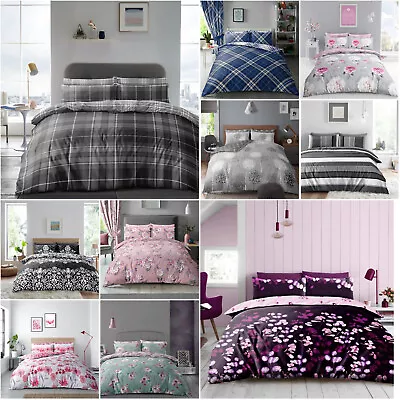 4Pcs Duvet Cover Set Printed Bedding Set Quilt With Matching Sheet & Pillowcases • £15.99