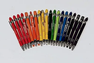 20ct Lot Misprint Metal Retractable Click Pens By Color: Mixed RAINBOW THEME 🌈 • $20.99