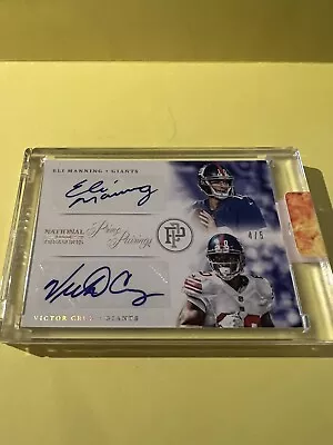 2013 National Treasures Prime Pairings Dual Auto  Eli Manning Victor Cruz #4/5 • $2999.99