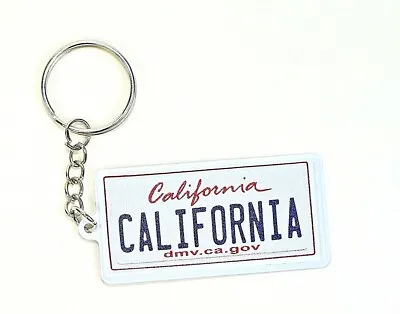 California License Plate Aluminum Ultra-Slim Souvenir Keychain 2.5 X1.25 X0.06  • $7.45