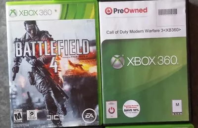 XBOX 360 COD Call Of Duty MW3 Lot Of 3 Games Battlefield 4 +DJ HERO 2 DISC BONUS • $14.99