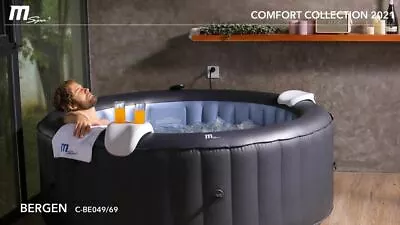 Mspa Inflatable Hot Tub Spa Ottoman Bergen 6/4 Person 2 Year Guarantee • £299.95