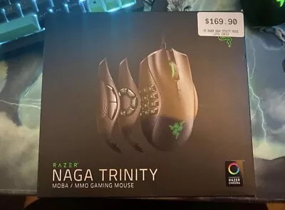 Razer Naga Trinity Chroma Laser Gaming Mouse - Black • $100
