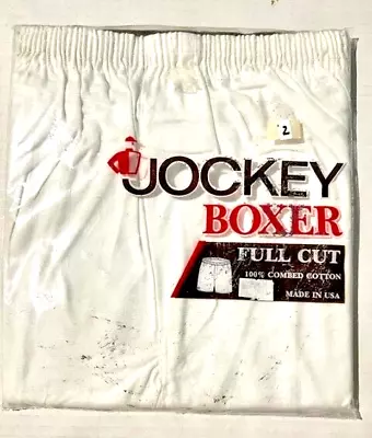 New Vtg 1987 JOCKEY Boxer Short Men White Full Cut Underwear Sz 30 Deadstock NOS • $29