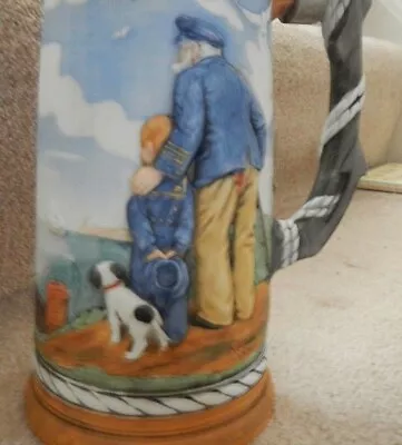Norman Rockwell  Out To Sea  Collector's Stein Pre-owned Mint Limited Edit. • $16.99