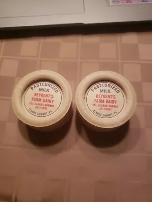 Beyrent's Farm Dairy Milk Bottle Caps - Lot Of 10 - Clarks Summit PA • $10