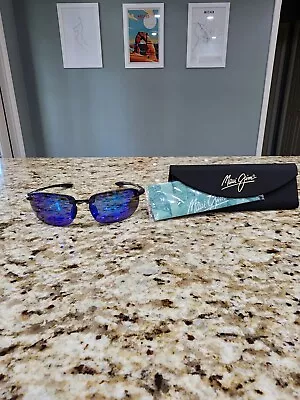 Maui Jim Mens Ho'okipa Polarized Mirrored Wrap Sunglasses MJ Sport With Case • $125
