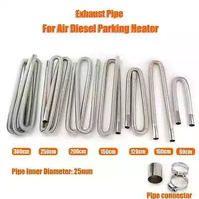 60cm - 300cm Air Diesel Parking Heater Stainless Steel Exhaust Pipe Tube Gas  • $29.49