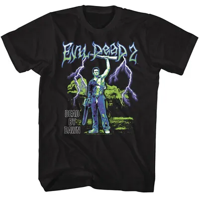 The Evil Dead 2 Dead By Dawn Ash Williams Boom Stick & Chainsaw Men's T Shirt • $39.66