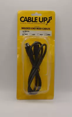 New Cable Up Molded End Midi Cables 3' Cumd103 Black Midi Male To Midi Male • $8.95