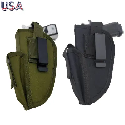 Gun Holster Tactical Concealed Carry Left/right Hand Pistol IWB OWB W/ Mag Pouch • $6.89