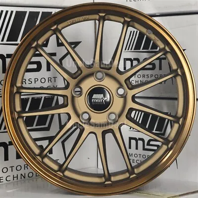 16x7 5x114.3 35 OFFSET MST MT45 MATTE BRONZE MACHINE LIP 14 SPOKES WHEELS SET 4 • $600.40