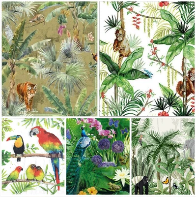 £2.99 • Buy Jungle Napkins X 4 Orangutan Tiger Peacock Napkins Decoupage Mix Packs Avail