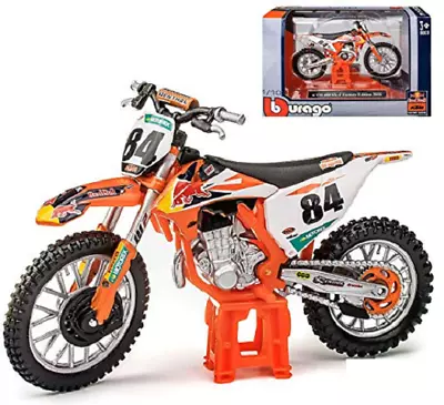 1:18 Jeffrey Herlings RED BULL KTM SXF 450 Toy Model Motocross Motorbike Orange • $65.24