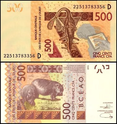 West African States - Mali 500 Francs 2022 P-419Dj UNC • $2.99