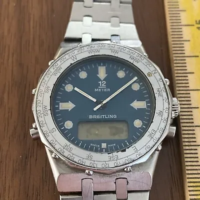 Vintage Breitling Meter Cosmo Digital Analog  As Is Parts Gerald Genta? 81470 • $249