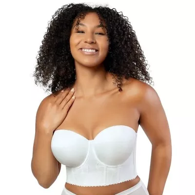 Parfait Women's Strapless Longline Bra/Bustier - Pearl White • £63.61