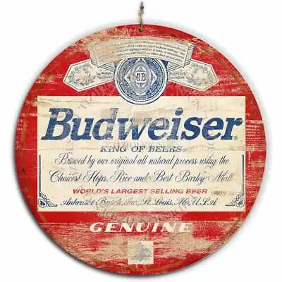 £7.99 • Buy Wooden Bar Plaques Signs Vintage Retro Pub Man Cave Wall Sign Wood Budweiser